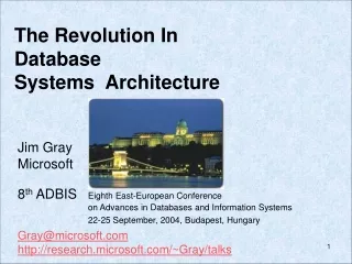 The Revolution In  Database  Systems  Architecture