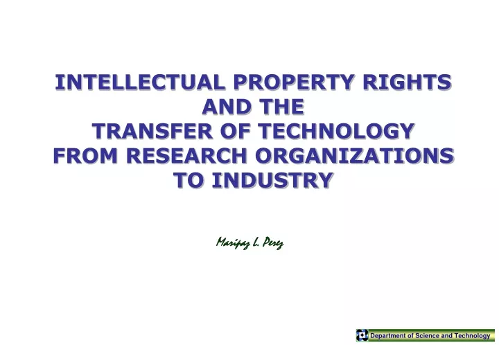 intellectual property rights and the transfer