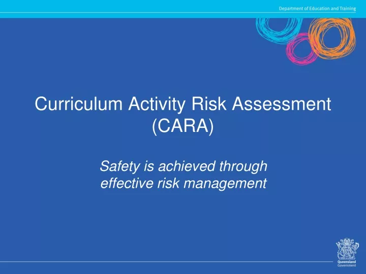 curriculum activity risk assessment cara