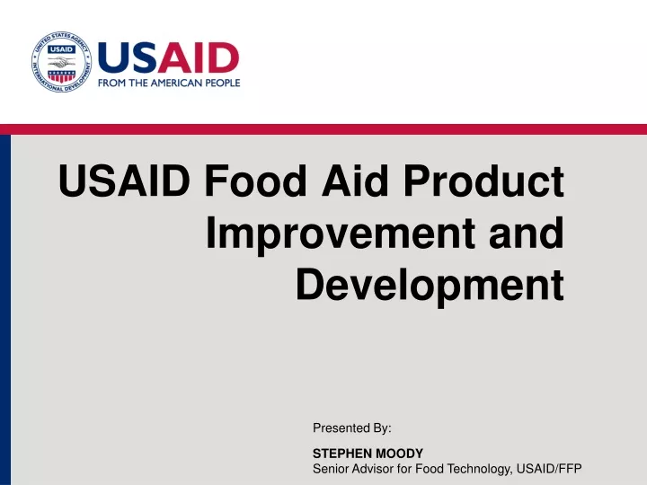 usaid food aid product improvement and development