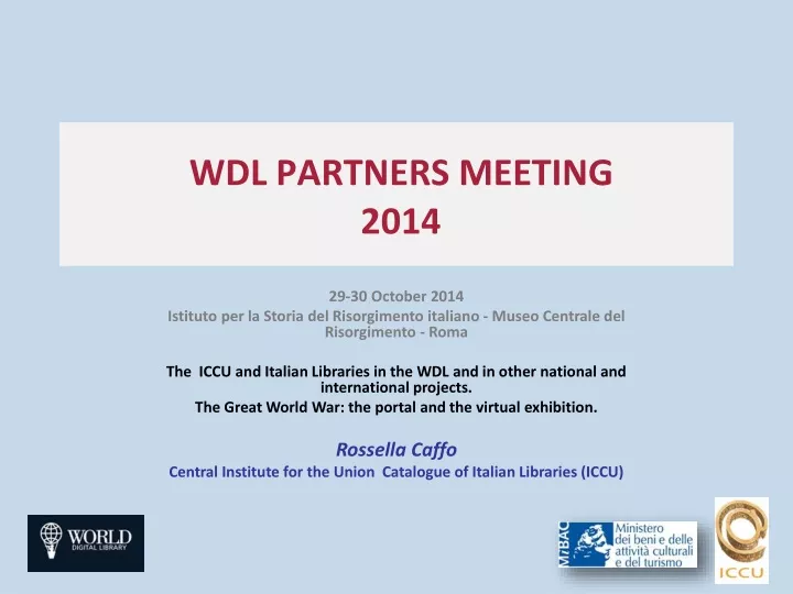 wdl partners meeting 2014