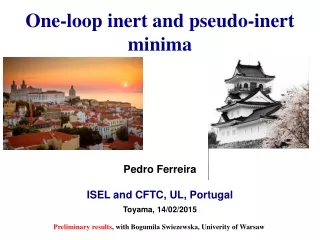 One-loop inert and pseudo-inert minima