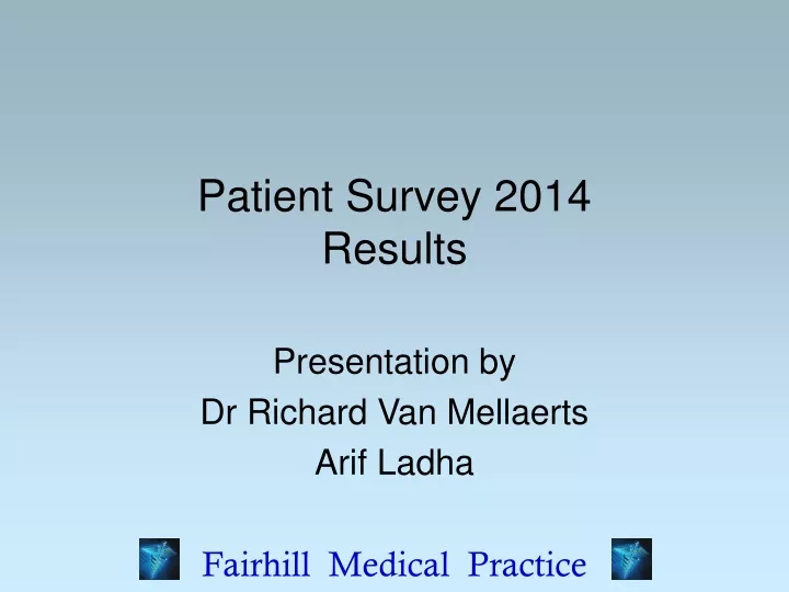 patient survey 2014 results