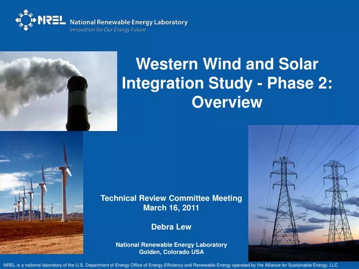 western wind and solar integration study phase
