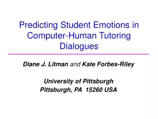 Predicting Student Emotions in Computer-Human Tutoring Dialogues