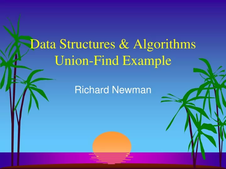 data structures algorithms union find example