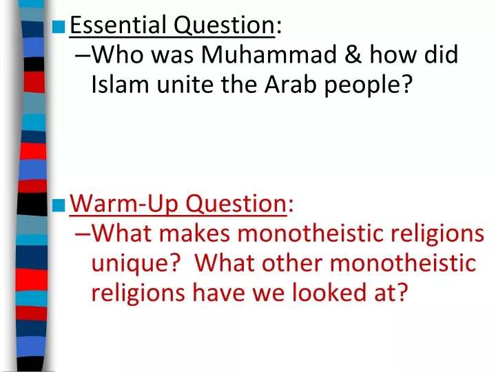 essential question who was muhammad how did islam
