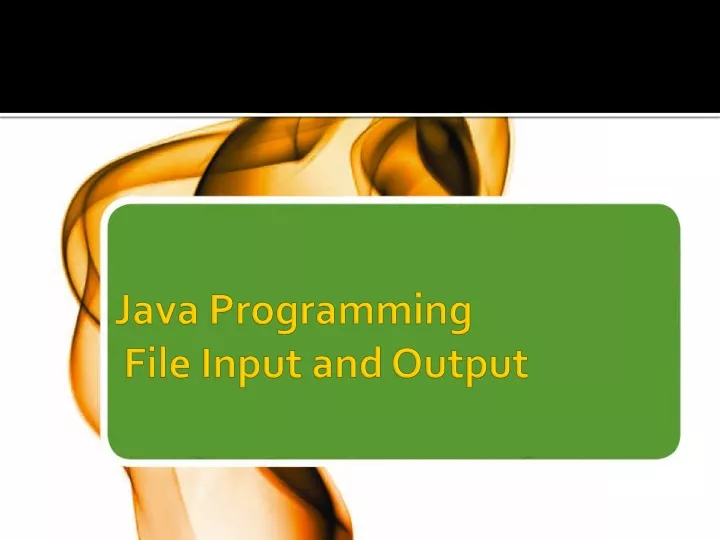 java programming file input and output