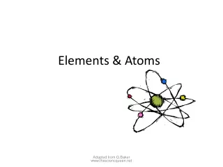 Elements &amp; Atoms