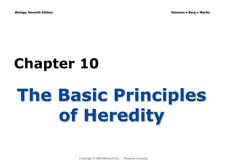 the basic principles of heredity