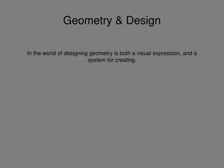 geometry design