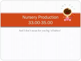 Nursery Production  33.00-35.00