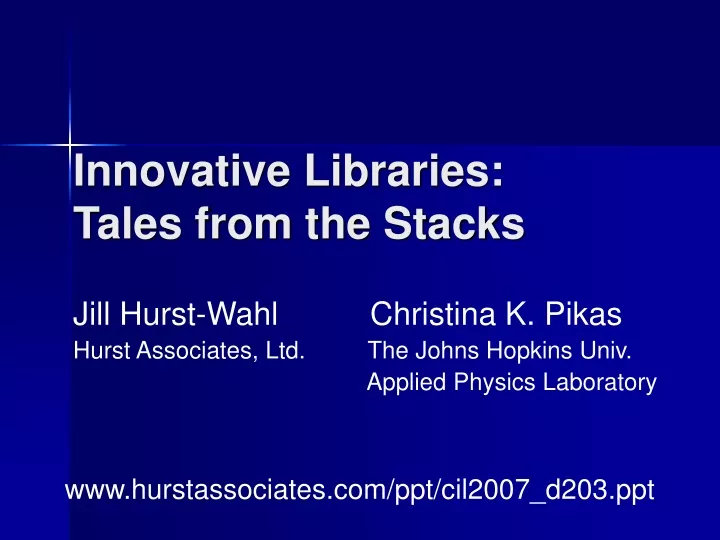 innovative libraries tales from the stacks
