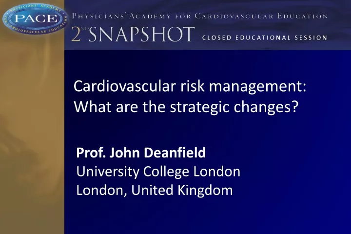 cardiovascular risk management what