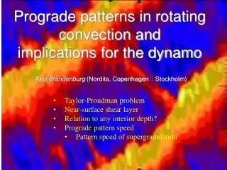 Prograde patterns in rotating convection and  implications for the dynamo