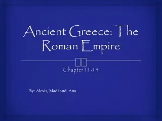 Ancient Greece: The Roman Empire