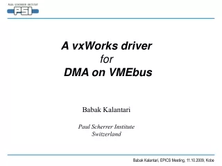 A vxWorks driver  for DMA on VMEbus