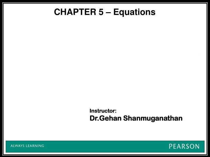 instructor dr gehan shanmuganathan