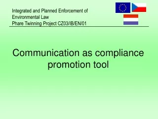 Communication as compliance promotion tool