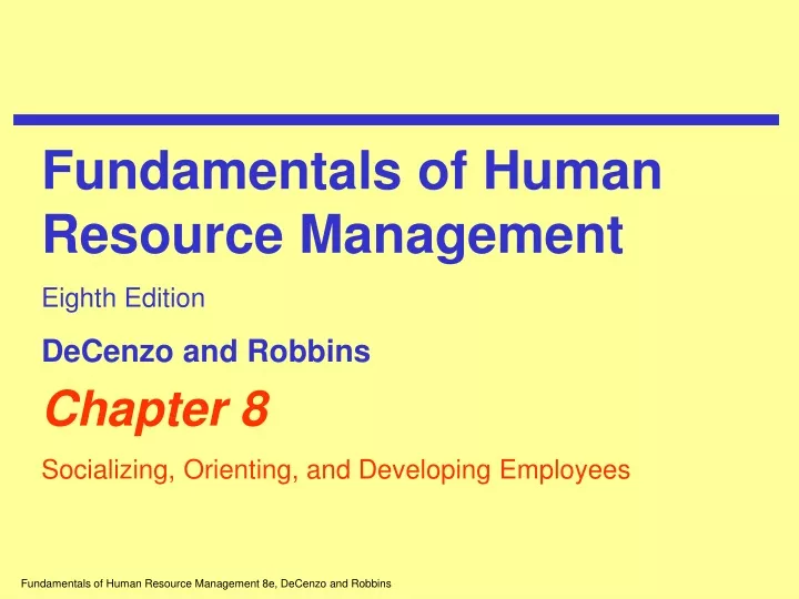 fundamentals of human resource management eighth