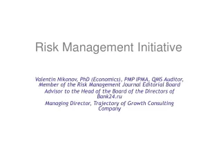 Risk Management Initiative