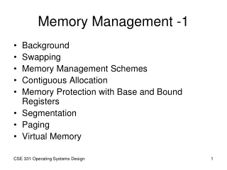 Memory Management  -1