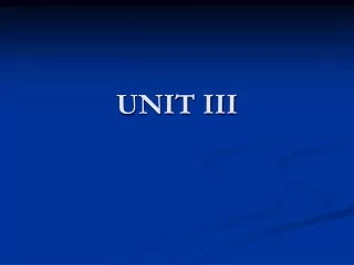 UNIT III