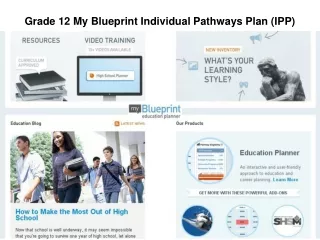Grade 12 My Blueprint Individual Pathways Plan (IPP)