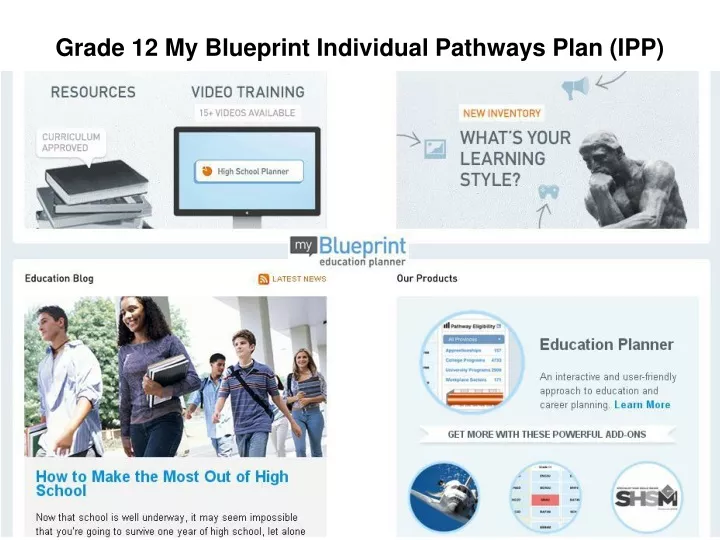 grade 12 my blueprint individual pathways plan ipp