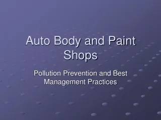 Auto Body and Paint Shops