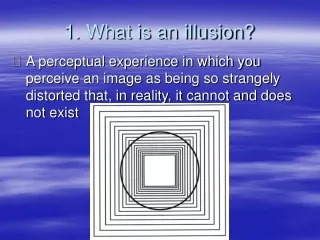 1. What is an illusion?