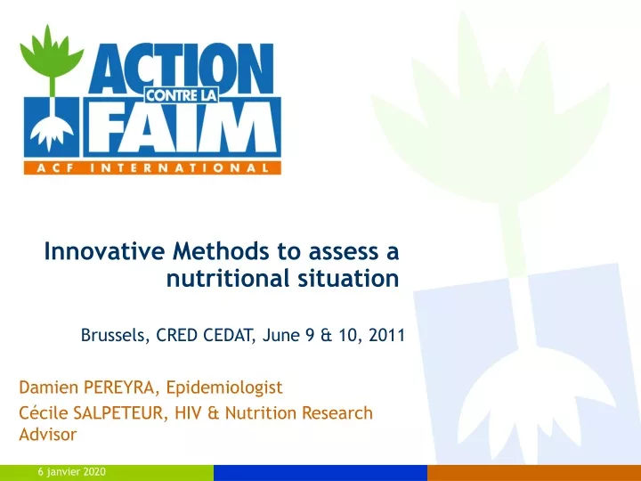innovative methods to assess a nutritional situation