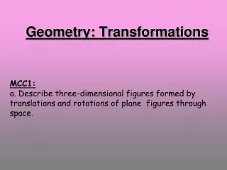 Geometry: Transformations