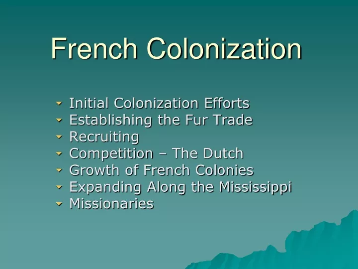 french colonization