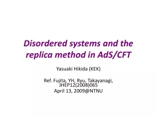 Disordered systems and the replica method in AdS/CFT