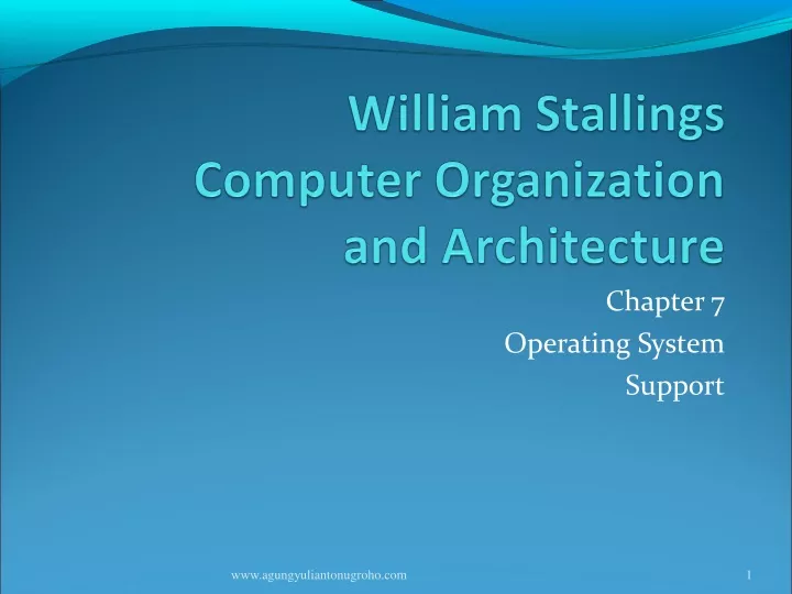 chapter 7 operating system support