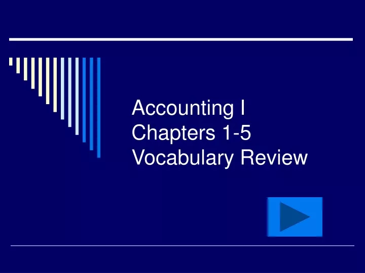 accounting i chapters 1 5 vocabulary review