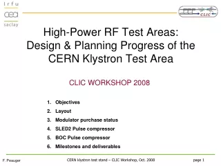High-Power RF Test Areas:  Design &amp; Planning Progress of the CERN Klystron Test Area