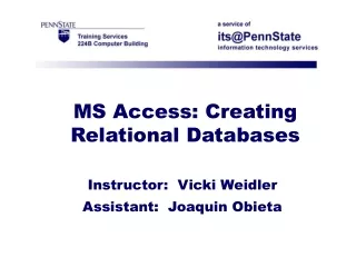 MS Access: Creating Relational Databases