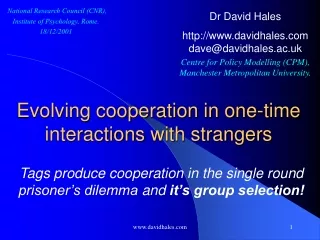 Evolving cooperation in one-time interactions  with strangers