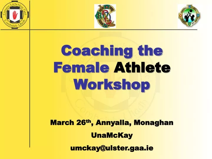 coaching the female athlete workshop march