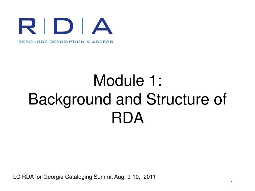 Focus Rda PPT - Evolution of Resource Description and Access (RDA): Goals ...