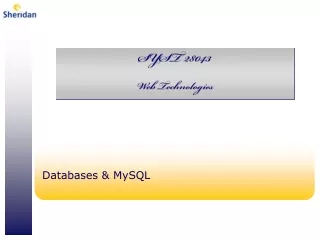 Databases &amp; MySQL