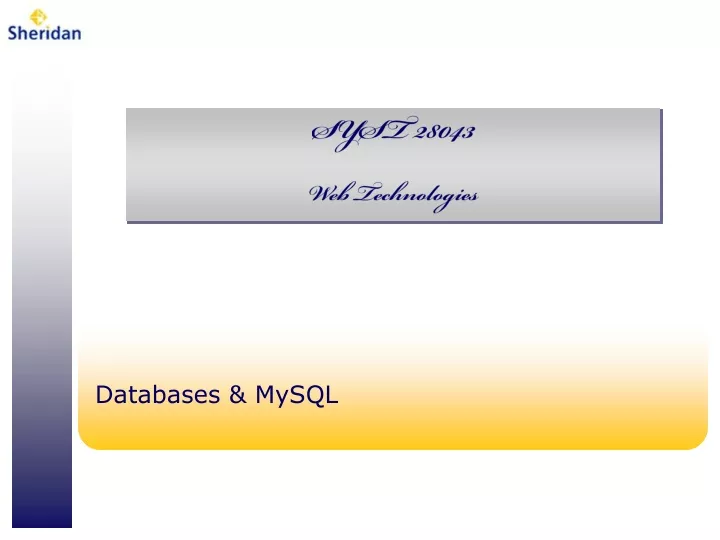 databases mysql