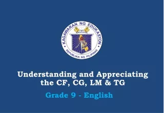 Understanding and Appreciating the CF, CG, LM &amp; TG