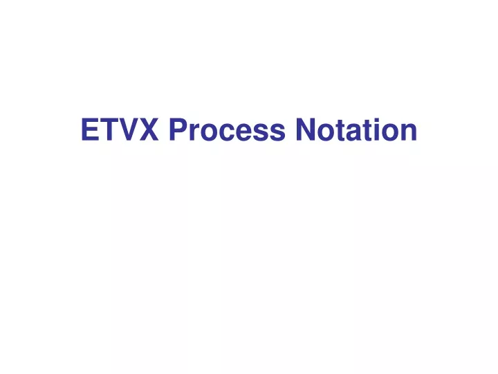 etvx process notation