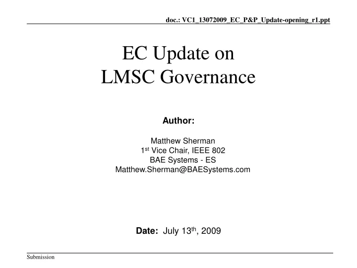 ec update on lmsc governance