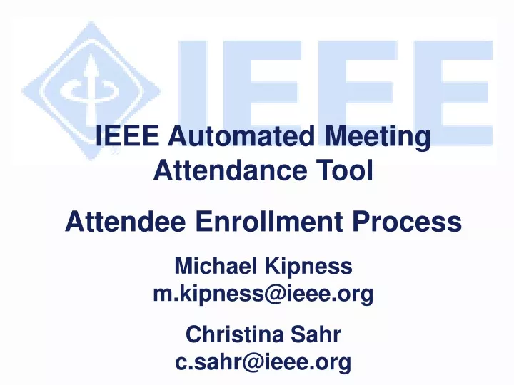 ieee automated meeting attendance tool attendee