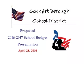 Proposed  2016-2017 School Budget  Presentation April 28, 2016
