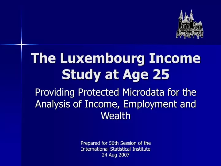 the luxembourg income study at age 25